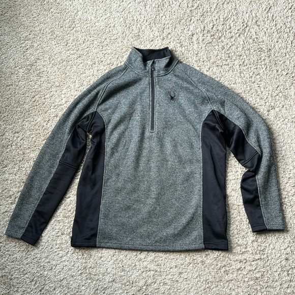 EUC Men’s SPYDER BOUNDLESS Gray/Black 1/2-ZIP MID WEIGHT CORE SWEATER Size XL - Picture 2 of 13